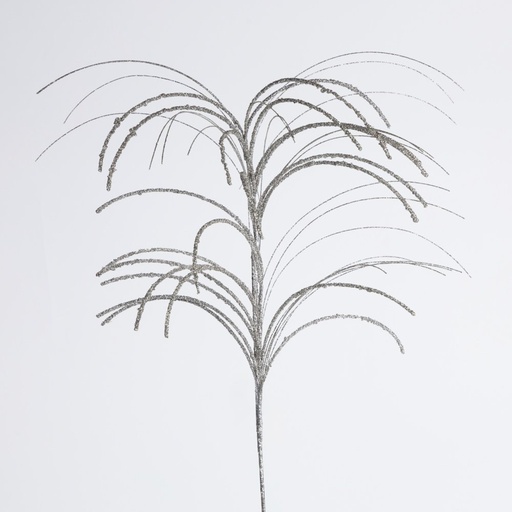 [600-48247] HIERBA CON PLATEADO PURPURINA, 89CM
