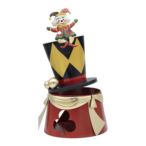 [600-48288] ILUMINADO METAL PAYASO SOBRE SOMBRERO, 23X23X46CM