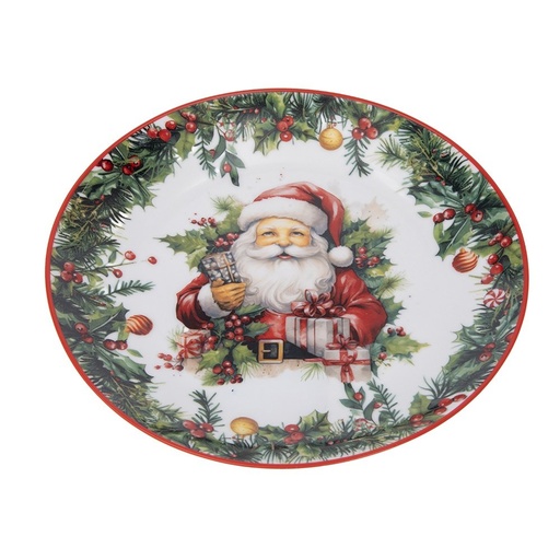 [600-49643] BANDEJA CON PAPÁ NOEL, JUEGO 2UDS, 20.30∅