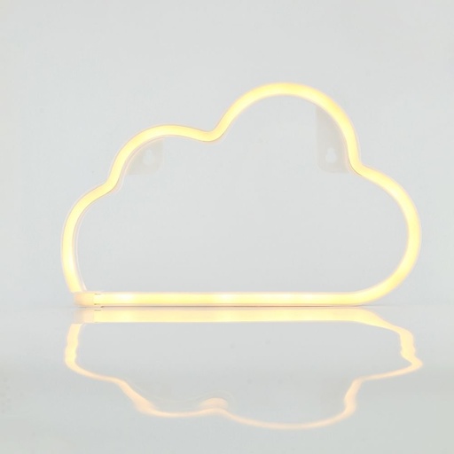 [600-23044] NUBE PILA CON NEON CUERDA, 29,5X18,2X1,5CM