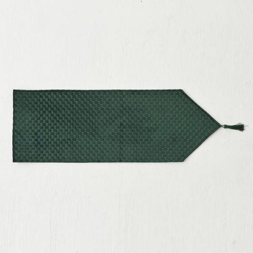 [600-44170] MESA CAMINO DE MESA, ESMERALDA VERDE, TERCIOPELO, 180X32CM