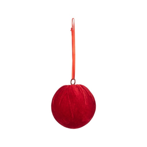 [600-49436] ROJO TERCIOPELO BOLA, JUEGO 6UDS, 10CM