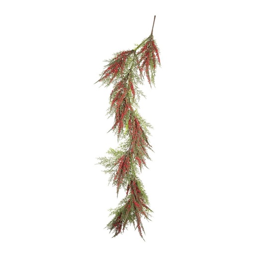 [600-49029] RAMA HECHO DE CIPRÉS Y PEQUEÑO ROJO BAYAS, 150CM