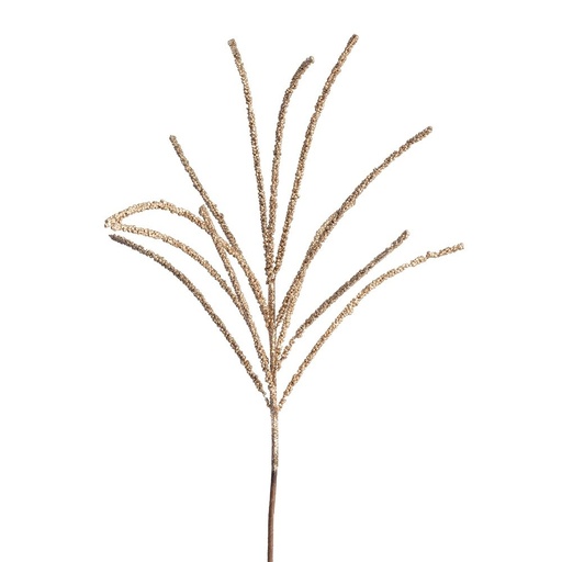 [600-48240] HIERBA RAMA CON ORO ROSA PURPURINA, 67CM