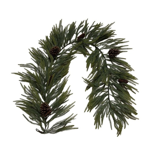 [600-30761] GUIRNALDA, BOSQUE GLAMUR, CON PIÑAS, COMPLETO PE, 45Ø, 180CM