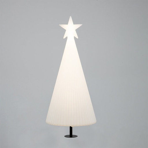 [600-48414] ILUMINADO CÁLIDO BLANCO ÁRBOL DE NAVIDAD, DISEÑO DE SUELO 3D, 5V ADAPTADOR, PE PANTALLA CON METAL POSTE, TEMPORIZADOR, LED BLANCO CÁLIDO, Φ31 X H90CM, CABLE DE ALIMENTACIÓN 3M, IP44