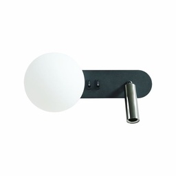 APLIQUE DE LECTURA 1xG9 Max 7W +LED 3W 150Lm 3000K 270x152x120mm ARTE ILLUMINA NODE